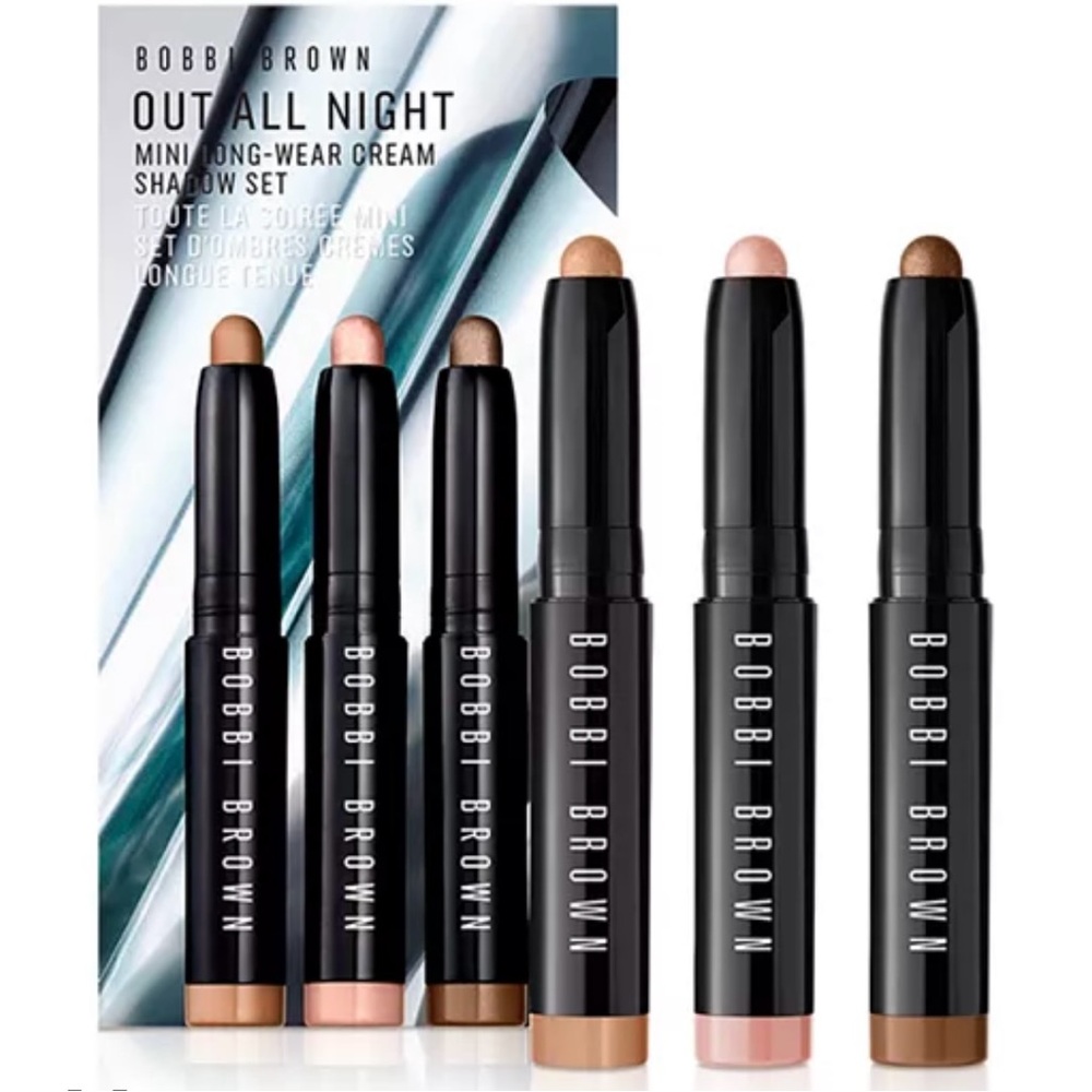 1 left! Bobbi Brown Out All Night Mini Long-Wear Cream Shadow Trio